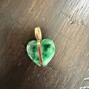 Roxanne Assoulin Moss Agate Heart Charm